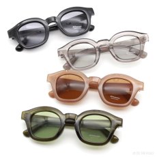 画像2: 極太フレーム カラーレンズ ボストンサングラス タイプA (2)